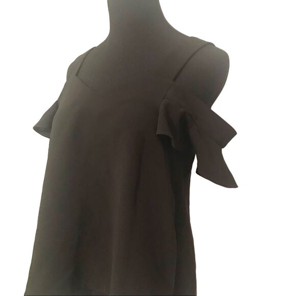 NWT TopShop black off shoulder top SZ US 4 - Picture 2 of 10